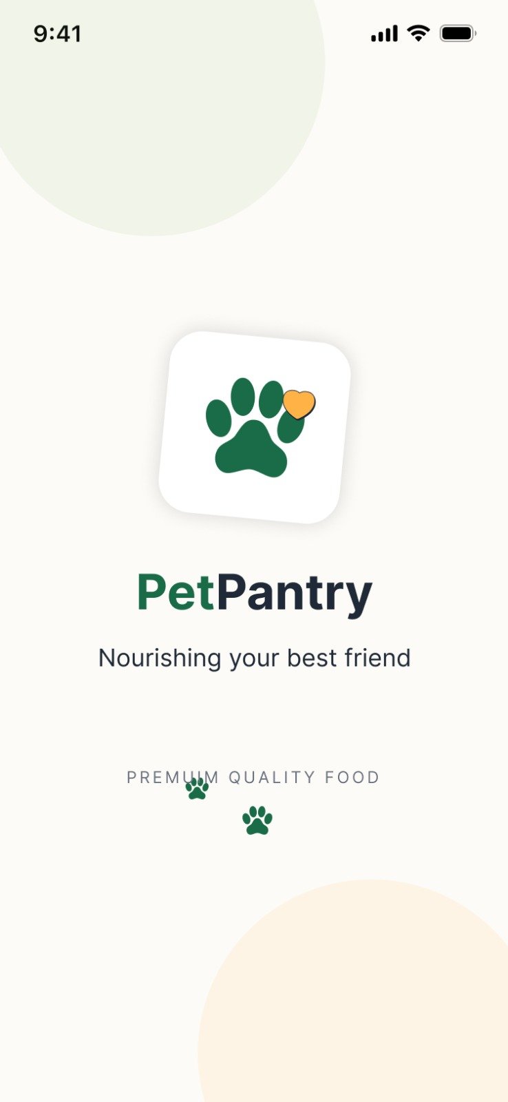 PetPantry splash screen