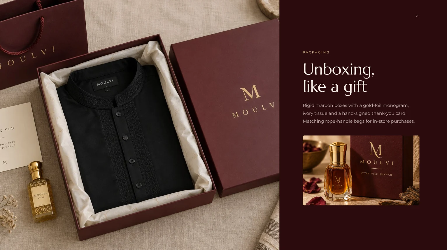 Moulvi gift box packaging designed by Soft Tech Gen