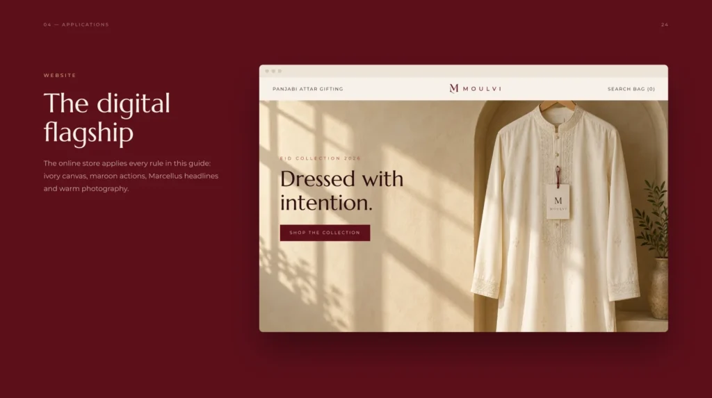 Moulvi website homepage design